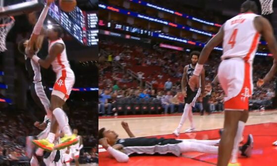 Jalen Green tries to end Victor Wembanyama's life with poster but Wemby blocks it 😵