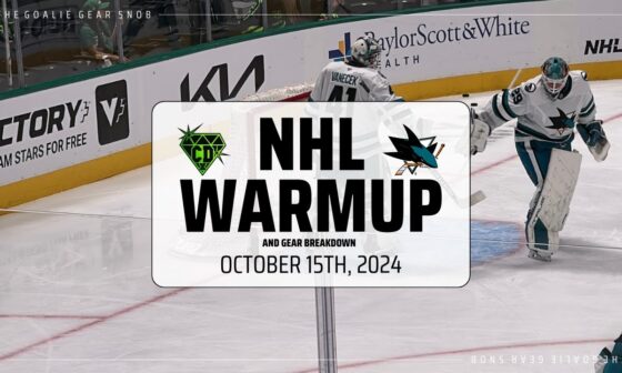 NHL Warmup | San Jose Sharks | Mackenzie Blackwood & Vitek Vanecek