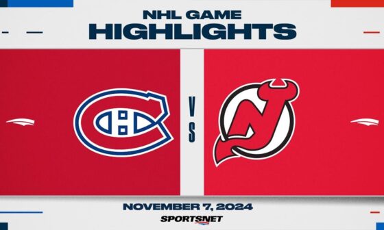 NHL Highlights | Canadiens vs. Devils - November 7, 2024