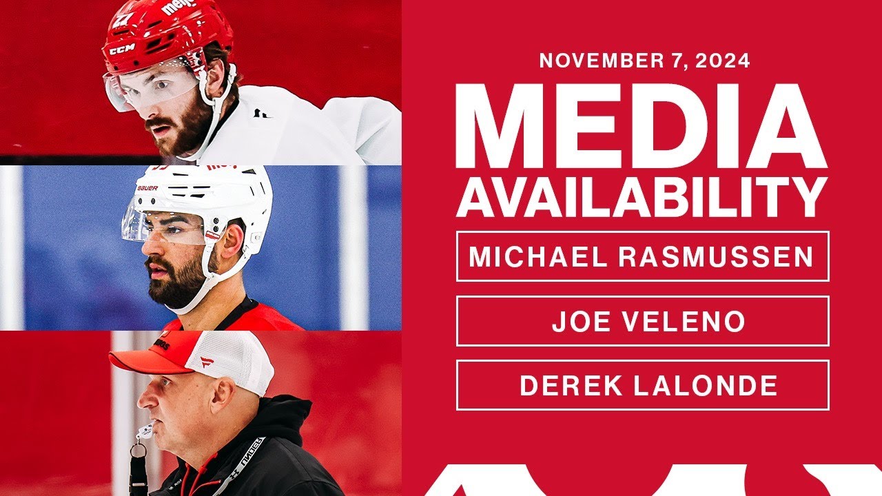 Michael Rasmussen, Joe Veleno, Derek Lalonde Media Availability | Nov. 7, 2024