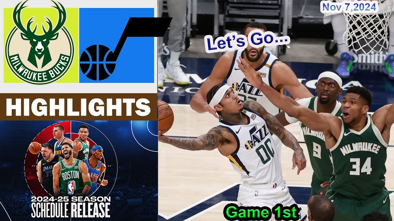 Utah Jazz vs Milwaukee Bucks GAME 1st QTR HIGHLIGHTS  Nov 7, 2024 | 2024-2025 NBA Season