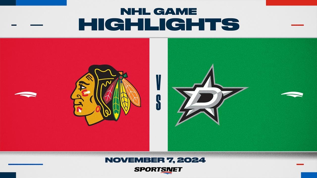 NHL Highlights | Blackhawks vs. Stars - November 7, 2024