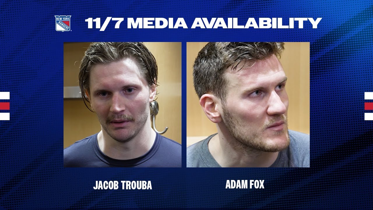 NYR vs BUF: Jacob Trouba and Adam Fox Postgame Media Availability | November 7, 2024