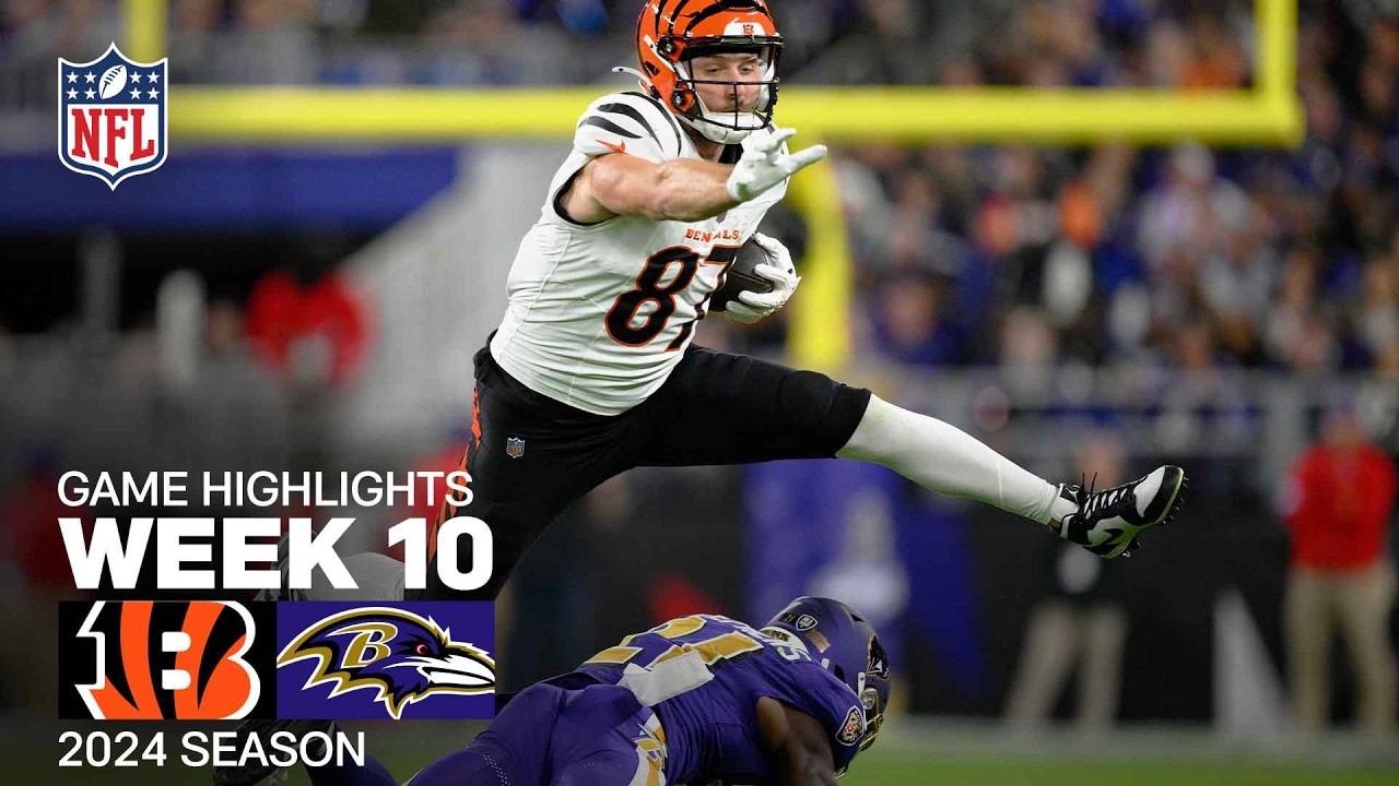 Cincinnati Bengals vs. Baltimore Ravens Game Highlights | NFL 2024 Season Week 10