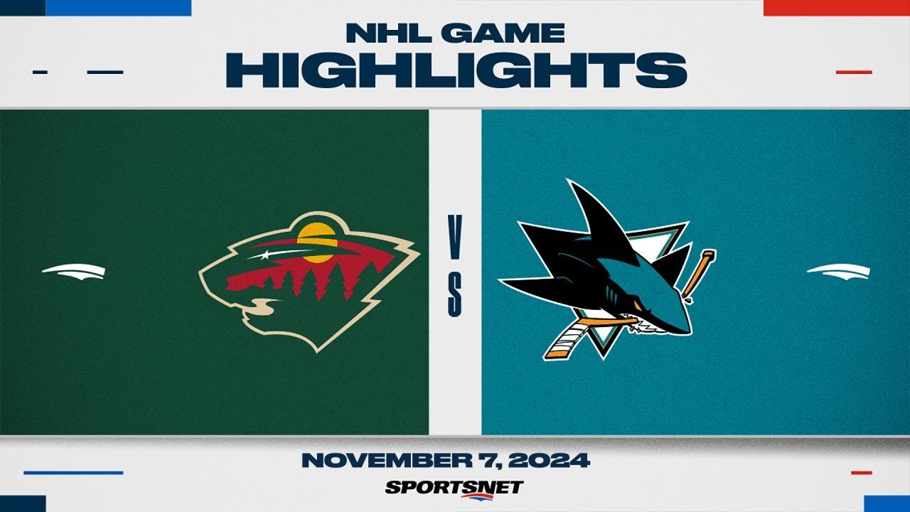 NHL Highlights | Wild vs. Sharks - November 7, 2024