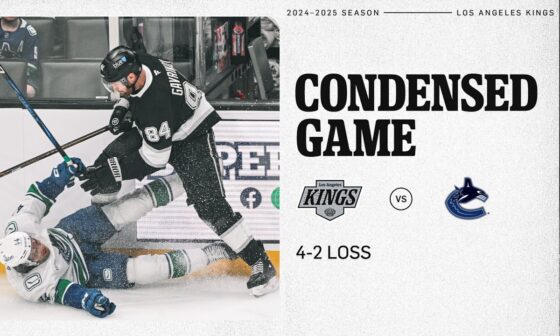 LA Kings fall to the Vancouver Canucks by a Score of 4-2 in Los Angeles | 11.07.24