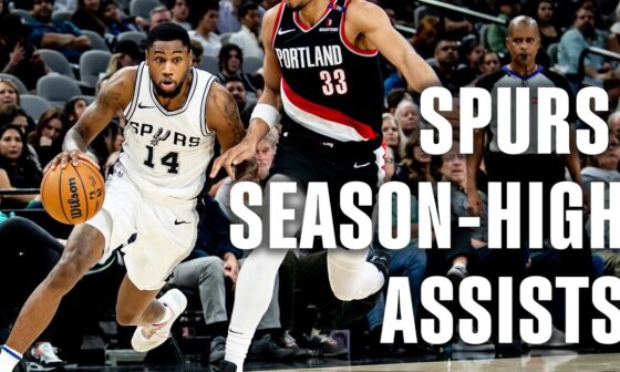 San Antonio Spurs SEASON-HIGH ASSISTS Vs POR | 11.7.24