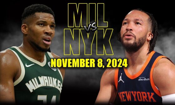 Milwaukee Bucks vs New York Knicks Full Game Highlights - November 8, 2024 | 2024-25 NBA Season