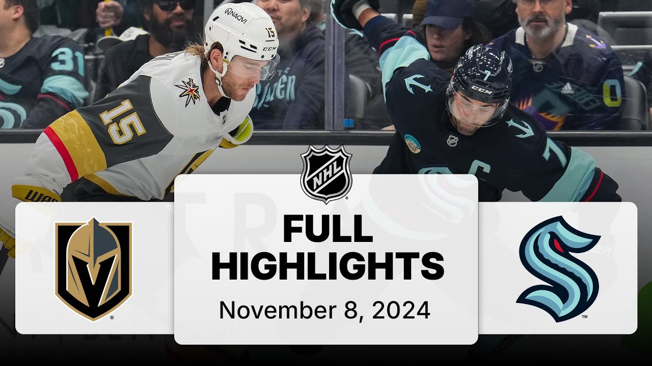 NHL Highlights | Golden Knights vs. Kraken - November 8, 2024