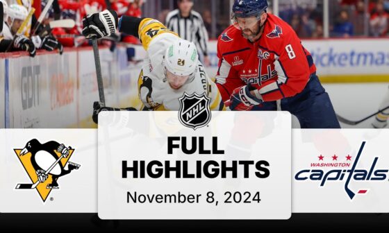 NHL Highlights | Penguins vs. Capitals | November 08, 2024