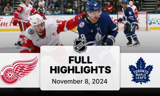 NHL Highlights | Red Wings vs. Maple Leafs | November 08, 2024