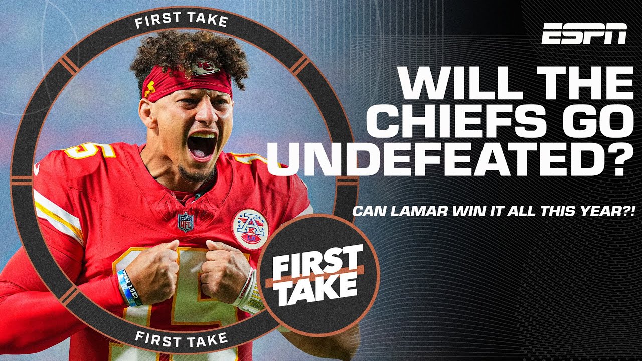 Stephen A. says the Chiefs WILL NOT go undefeated 😅 + What’s next for Lamar Jackson?! 🤔 | First Take