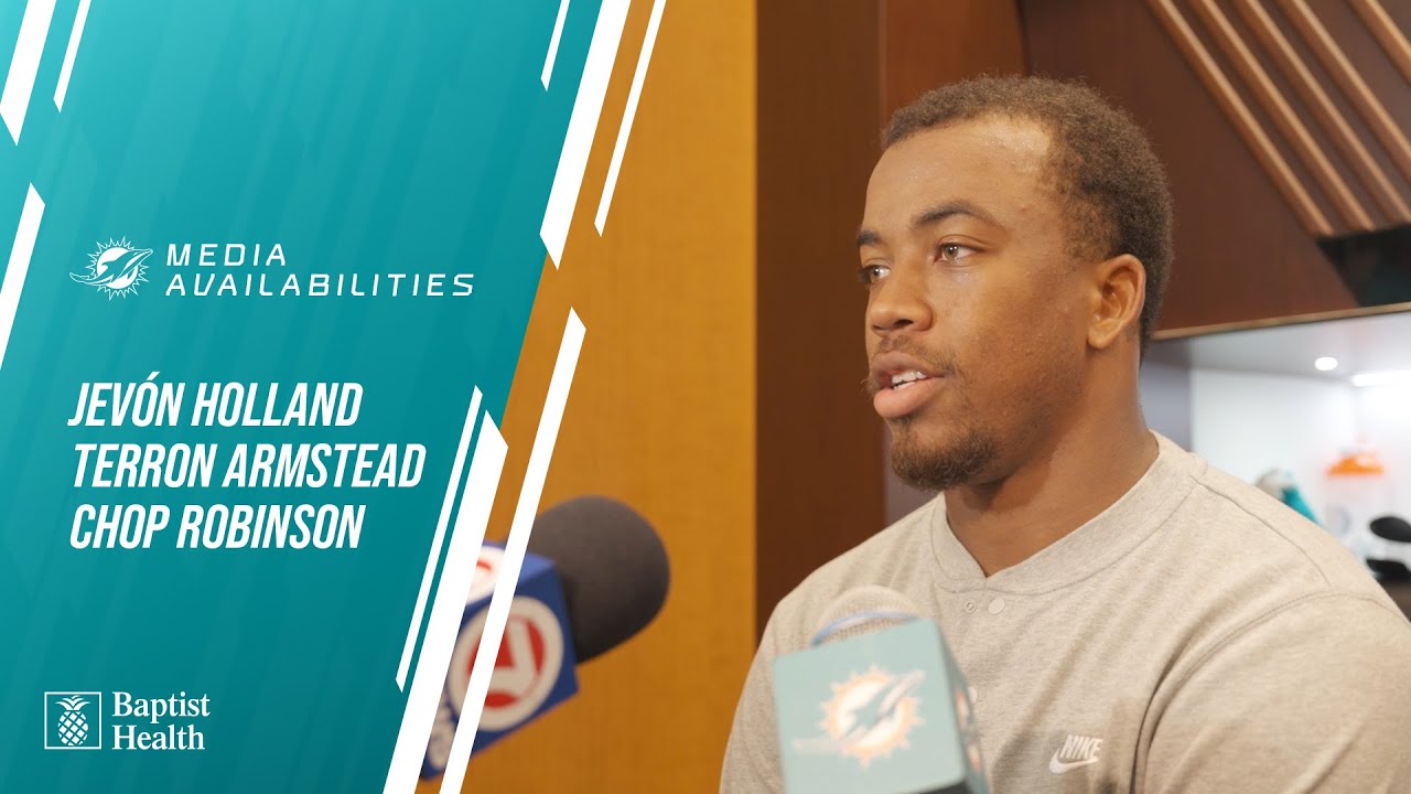 Holland, Armstead, and Robinson meet with the media l Miami Dolphins