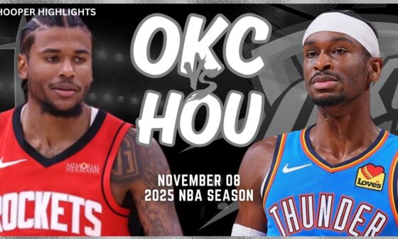 Houston Rockets vs Oklahoma City Thunder Full Game Highlights | Nov 8 | 2025 NBA Season