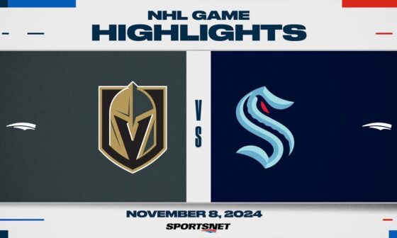 NHL Highlights | Golden Knights vs. Kraken - November 8, 2024