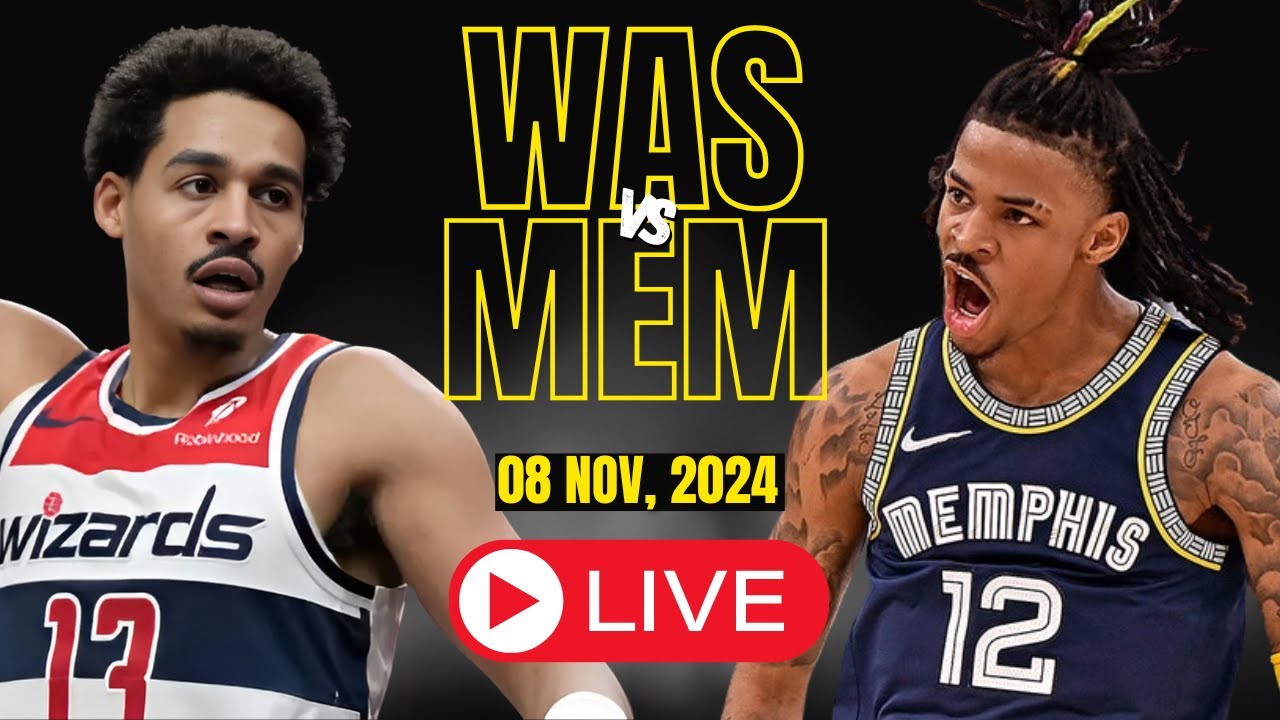 🔴LIVE : Memphis Grizzlies Vs Washington WIzards Full Game | NBA Live | NOV 08, 2024 | 2K