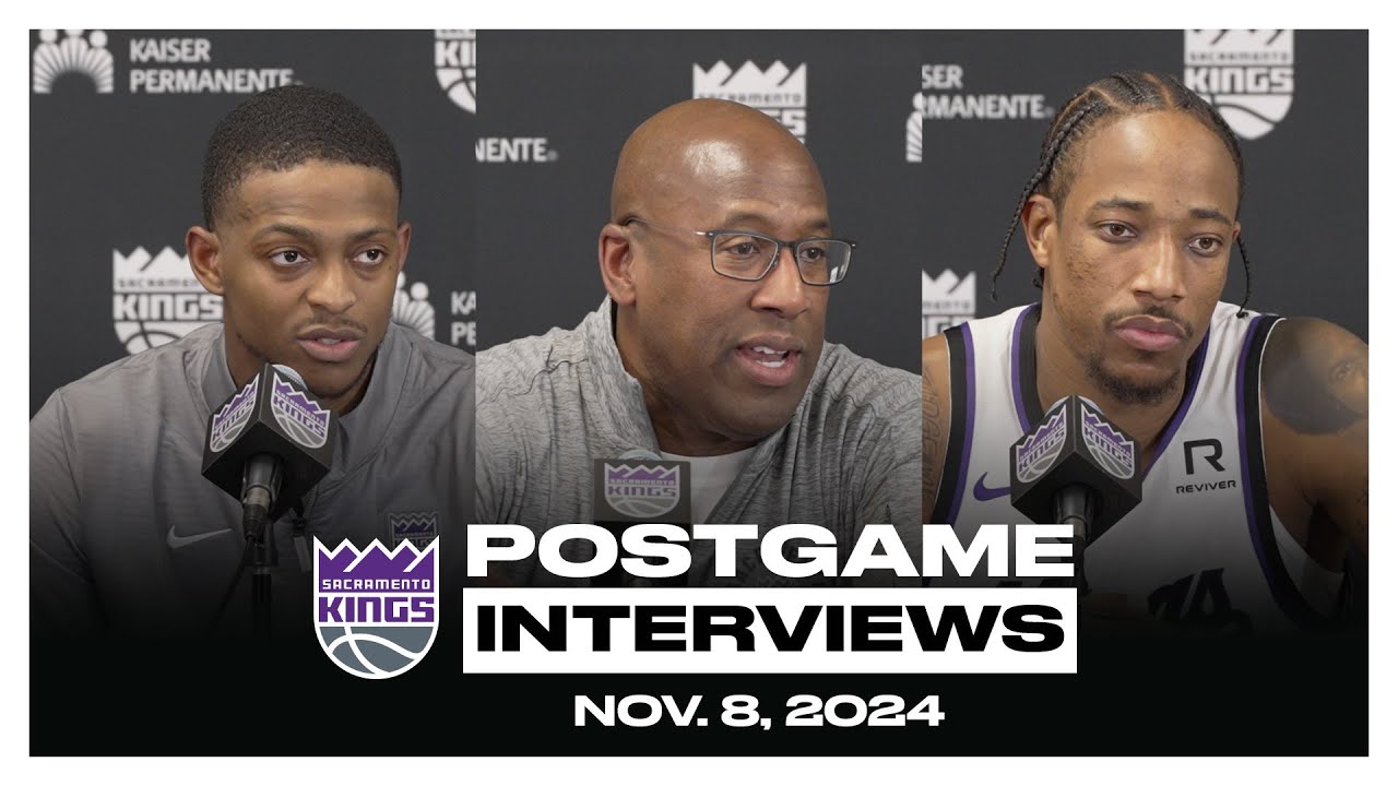 De'Aaron Fox, DeMar DeRozan & Coach Brown | Postgame Interviews 11.8.24