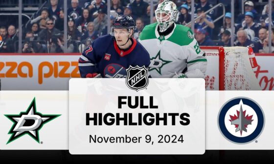 NHL Highlights | Stars vs. Jets | November 09, 2024