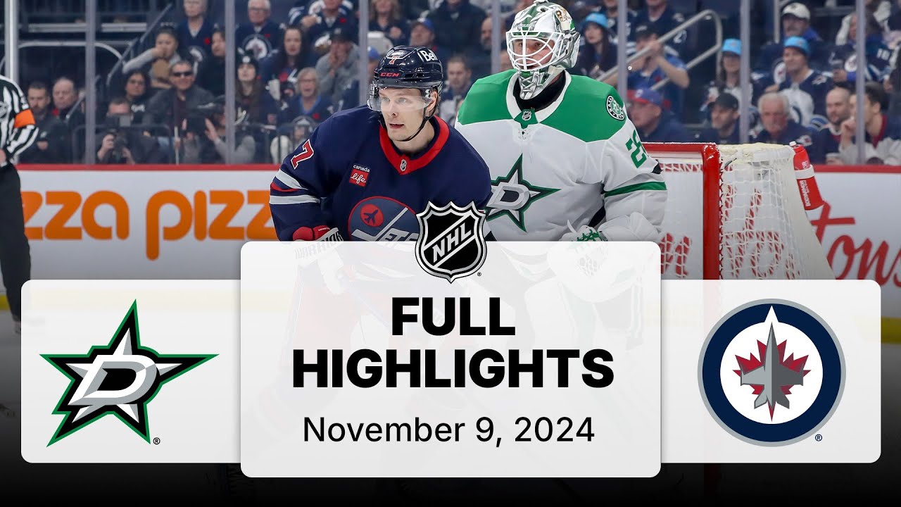 NHL Highlights | Stars vs. Jets | November 09, 2024