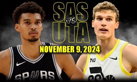 San Antonio Spurs vs Utah Jazz Full Game Highlights - November 9, 2024 | 2024-25 NBA Season