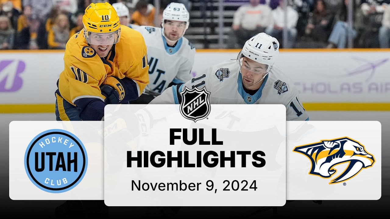 NHL Highlights | Utah Hockey Club vs. Predators | November 09, 2024