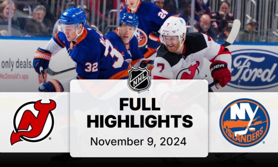 NHL Highlights | Devils vs. Islanders | November 09, 2024