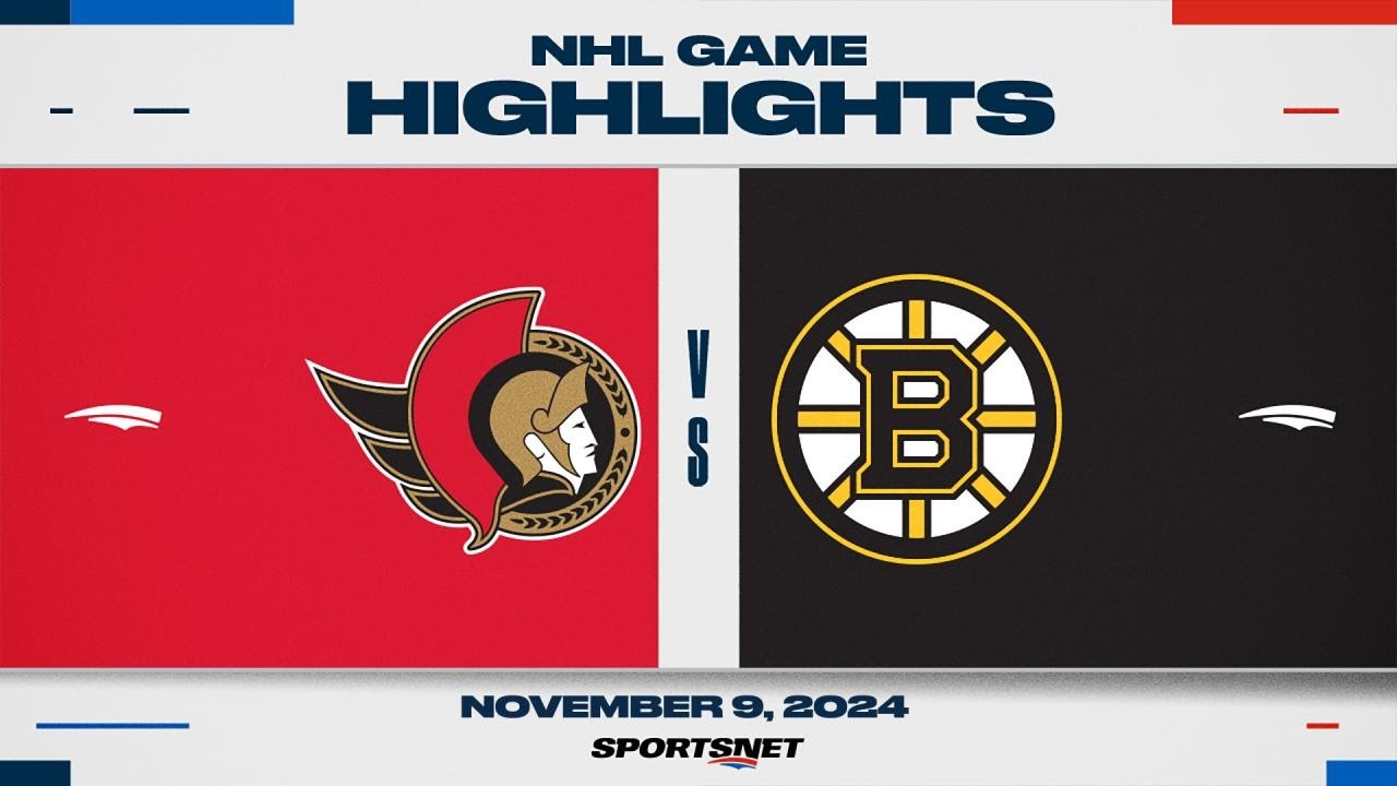 NHL Highlights | Senators vs. Bruins - November 9, 2024