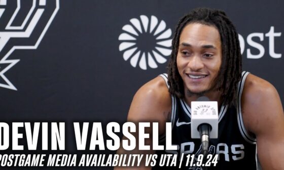 Devin Vassell Postgame vs Utah Jazz | 11.9.2024