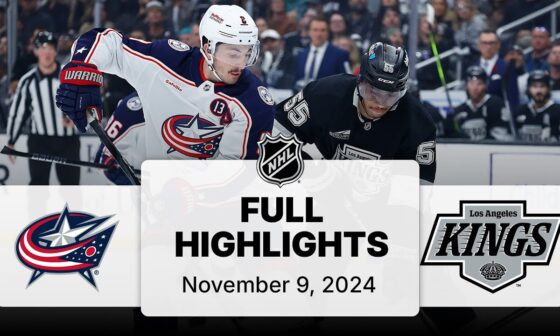 NHL Highlights | Blue Jackets vs. Kings - November 9, 2024