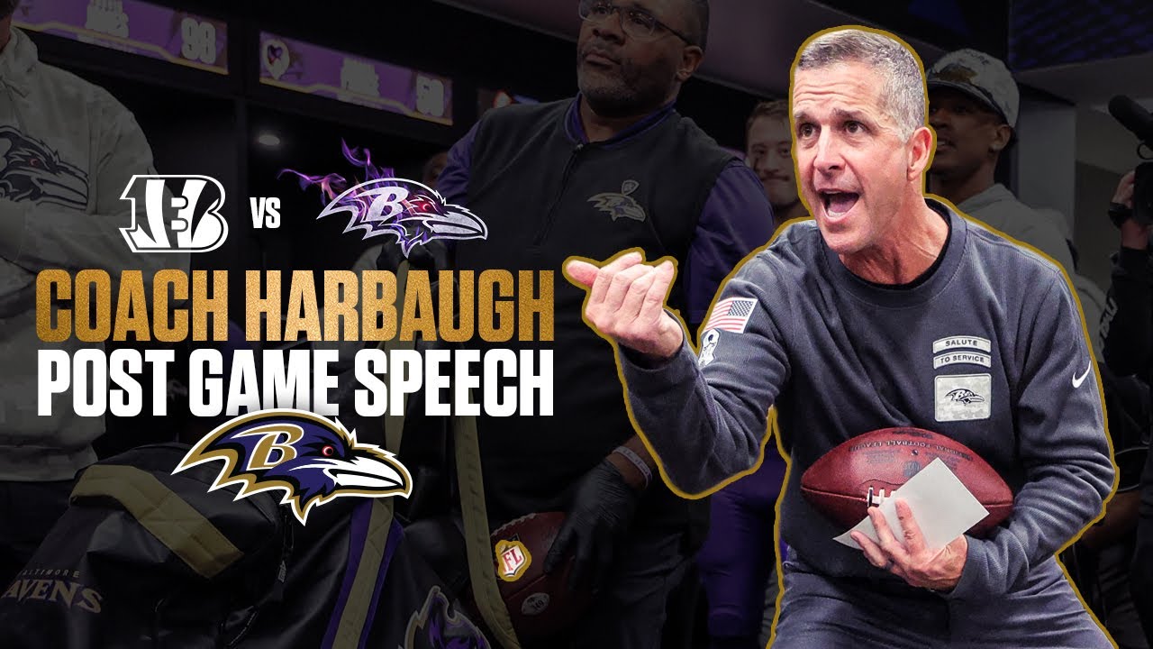 John Harbaugh Hands Out Game Balls After Baltimore's Win Over Bengals | Baltimore Ravens