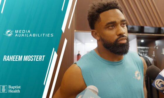 Raheem Mostert meets with the media l Miami Dolphins