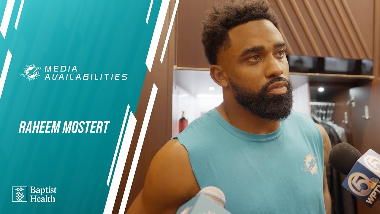 Raheem Mostert meets with the media l Miami Dolphins