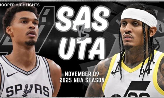 San Antonio Spurs vs Utah Jazz Full Game Highlights | Nov 9 | 2025 NBA Season