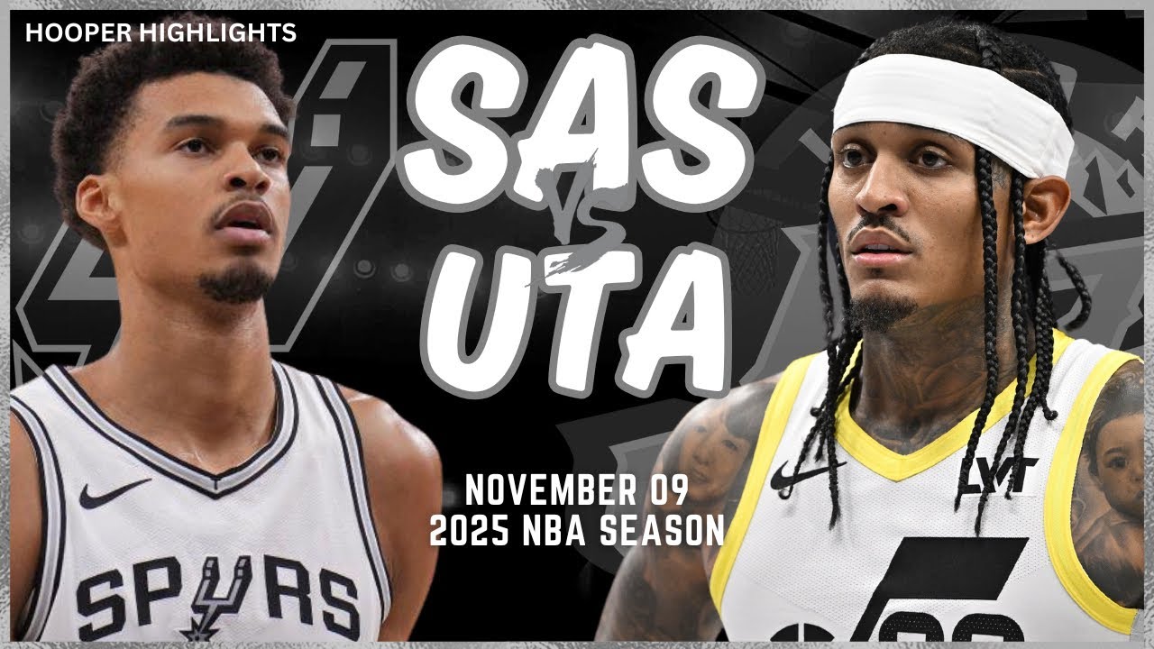 San Antonio Spurs vs Utah Jazz Full Game Highlights | Nov 9 | 2025 NBA Season