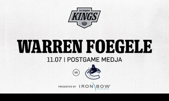 Forward Warren Foegele | 11.07 LA Kings lose to Vancouver Canucks