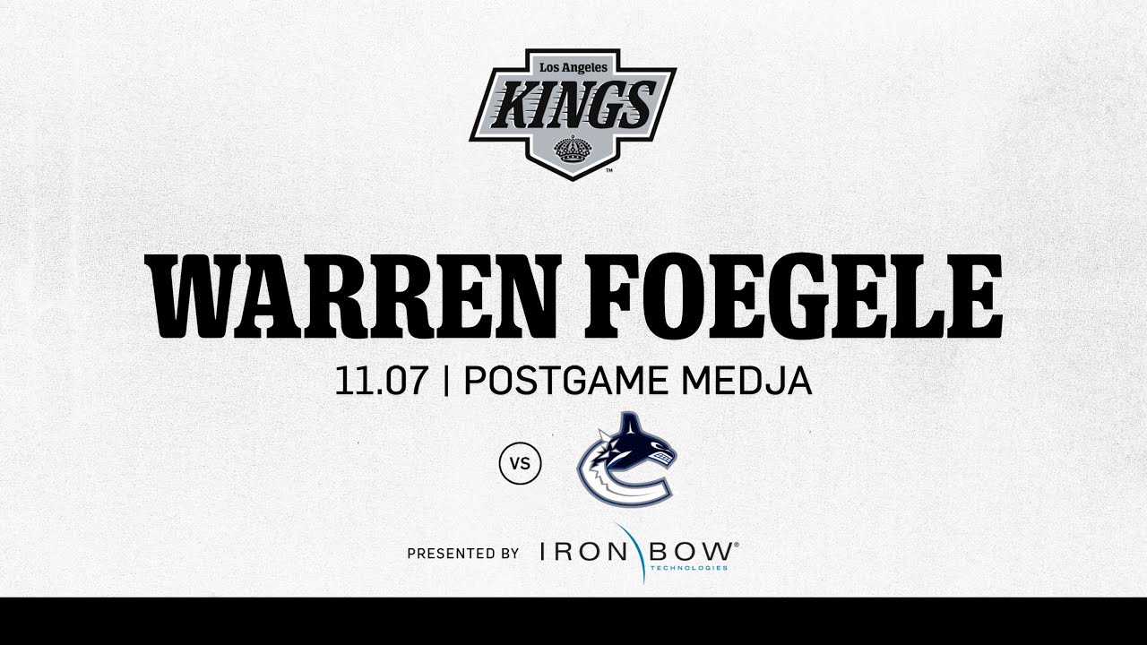 Forward Warren Foegele | 11.07 LA Kings lose to Vancouver Canucks