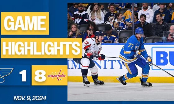 Game Highlights: Blues 1, Capitals 8