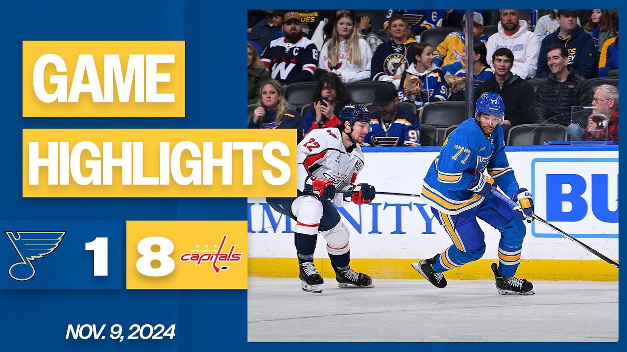 Game Highlights: Blues 1, Capitals 8