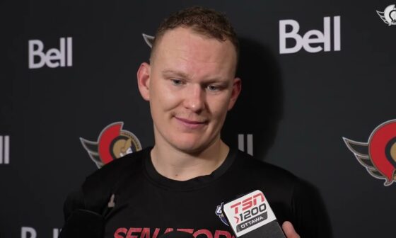 Michael Amadio, Linus Ullmark, Brady Tkachuk, Travis Green Postgame Media vs BOS