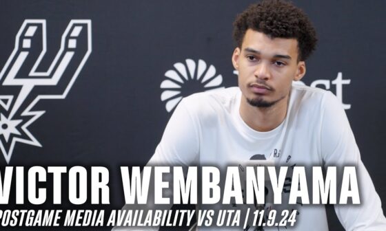 Victor Wembanyama's Postgame vs Utah Jazz | 11.9.2024