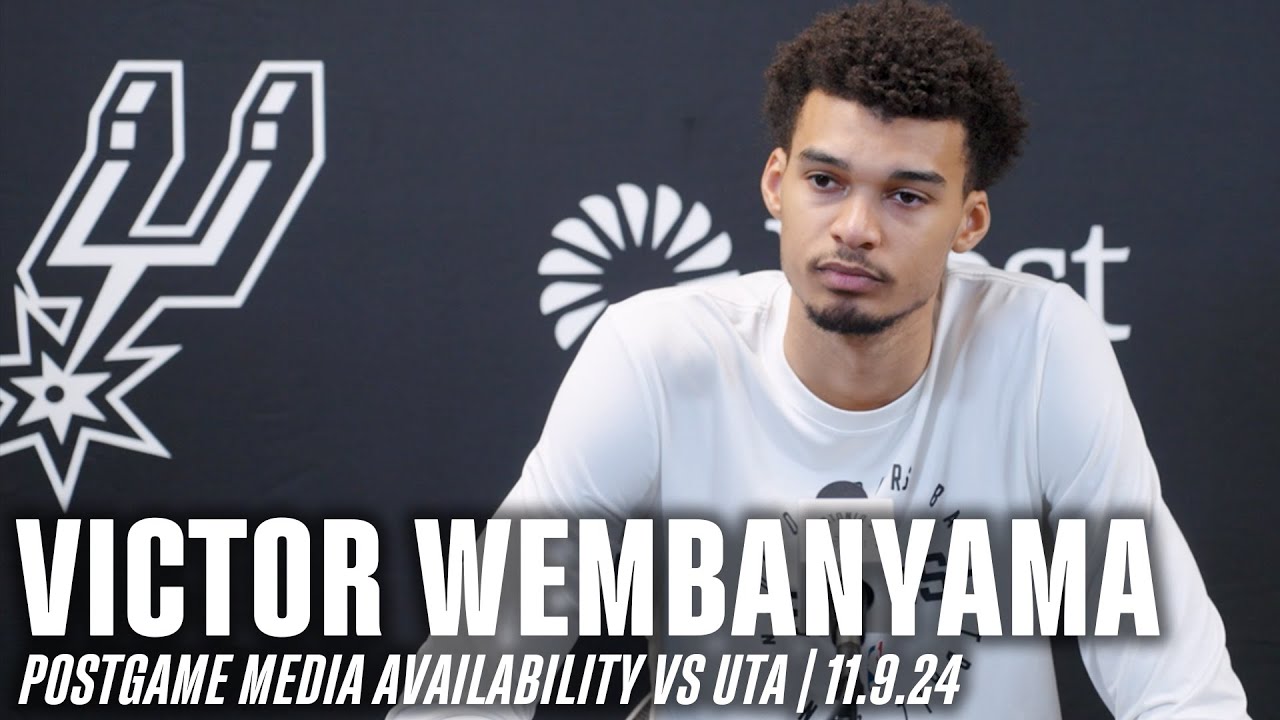 Victor Wembanyama's Postgame vs Utah Jazz | 11.9.2024