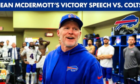 Sean McDermott's Victory Speech vs. the Colts! | Buffalo Bills