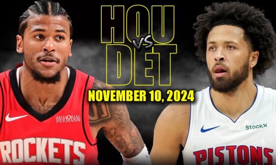 Detroit Pistons vs Houston Rockets Full Game Highlights - November 10, 2024 | 2024-25 NBA Season