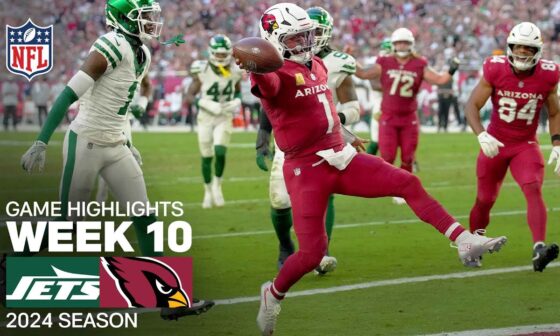 New York Jets vs. Arizona Cardinals Game Highlights | NFL 2024 Season Week 10