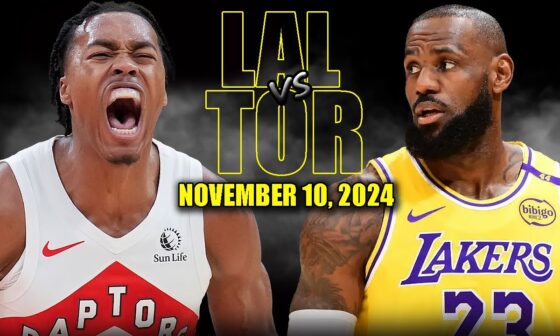 Los Angeles Lakers vs Toronto Raptors Full Game Highlights - November 10, 2024 | 2024-25 NBA Season