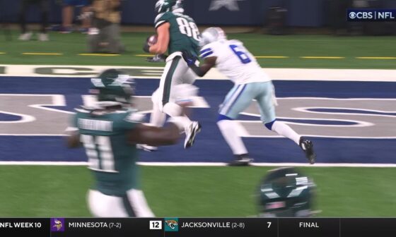 Dallas Goedert's first TD catch of 2024 caps Eagles' 84-yard drive vs. Cowboys