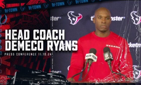 DeMeco Ryans addresses the media following Texans vs Lions game