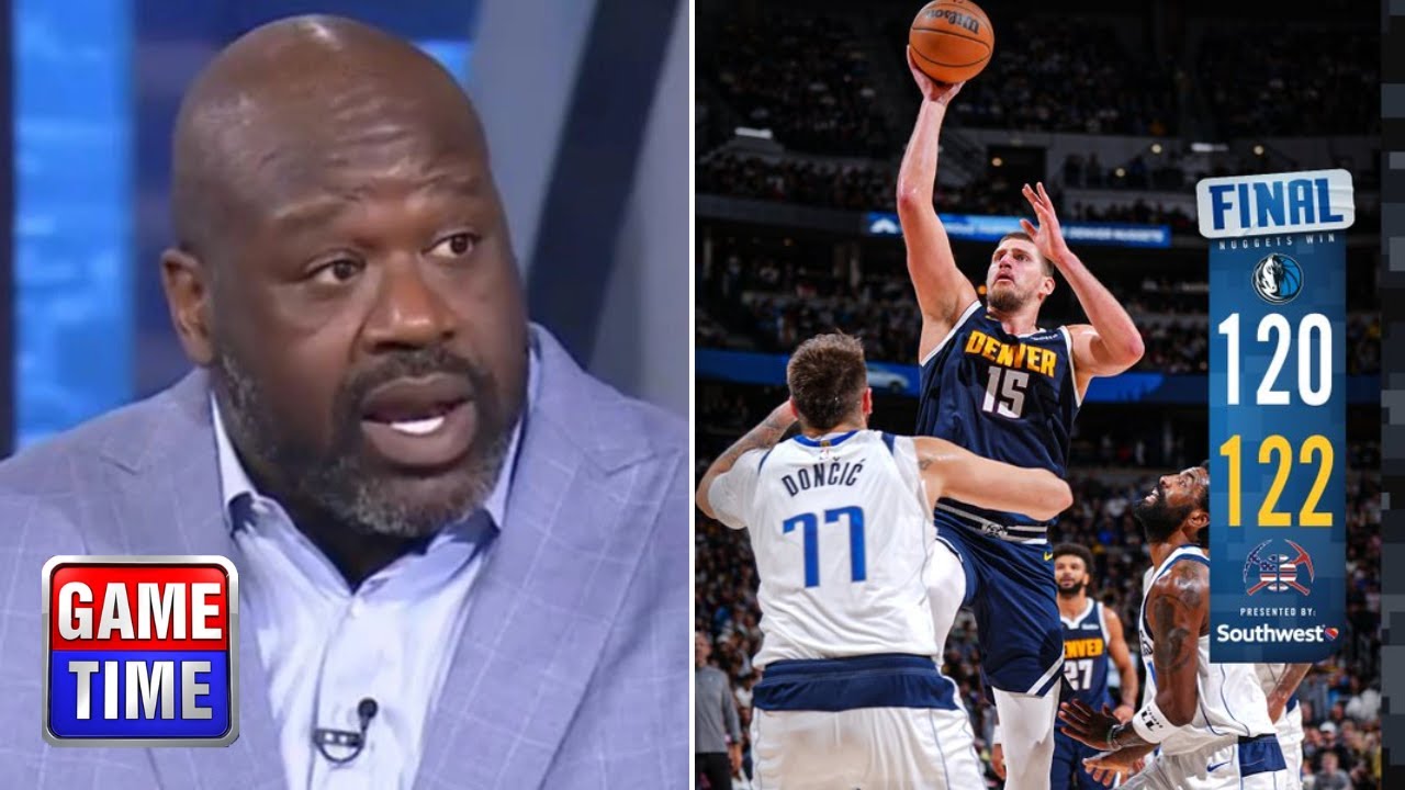 NBA Gametime react to Nuggets beat Mavericks 122-120 as Jokic records his 4th straight triple-double