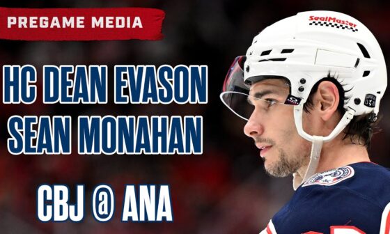 Sean Monahan says the Blue Jackets Need to Score GREASY GOALS Against the Ducks |  Pregame Media