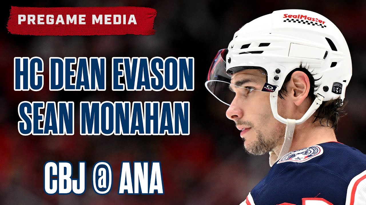 Sean Monahan says the Blue Jackets Need to Score GREASY GOALS Against the Ducks |  Pregame Media